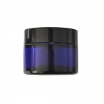 Creme potjes 50ml - blauw glas - 42 stuks