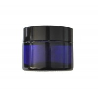 Creme potjes 50ml - blauw glas - 42 stuks